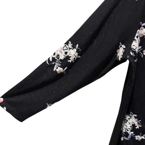 Fig & Flower Embroidered Button-Up Blouse Women's Size 1X Black Boho Cottage - Picture 3 of 10